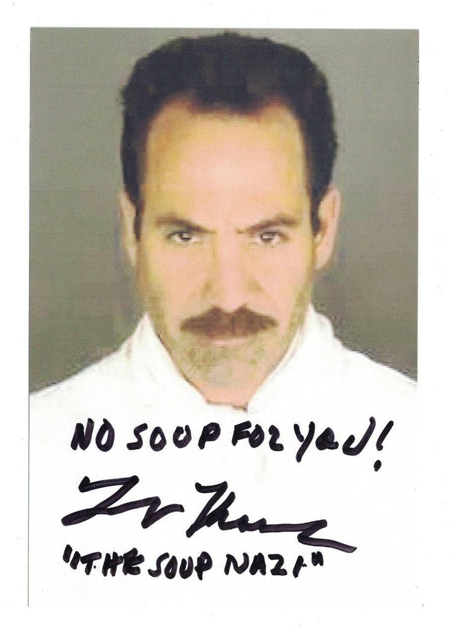 Larry Thomas Signed Autographed 4 x 5 3/4 Photo Poster painting Actor Seinfeld The Soup Nazi B