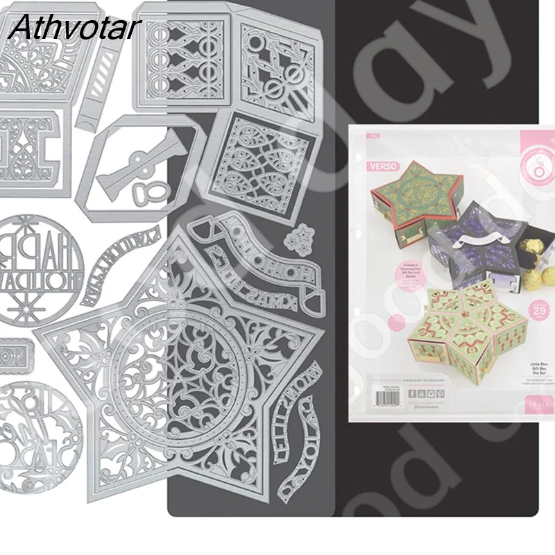 Athvotar New Simply Shoe Box Metal Cutting Dies Scrapbook Diary Decoration Embossing Template Diy Greeting Card Handmade Hot Sale