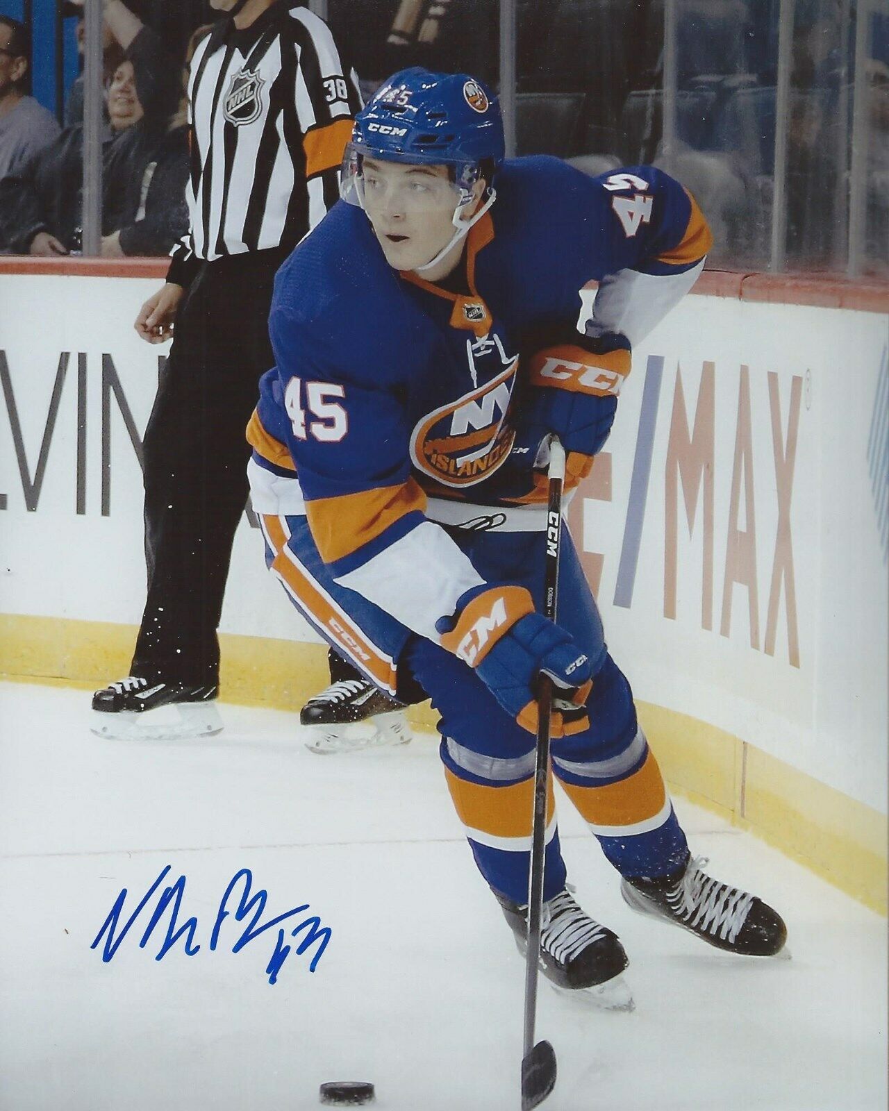 Noah Dobson Signed 8x10 Photo Poster painting New York Islanders Autographed COA B