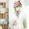 Glowing Light Floral Bird Wall Sticker Home Studio Store Decor