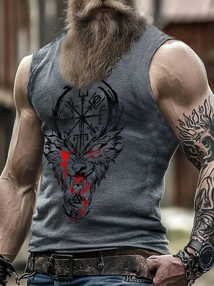 Viking Mythology Eye of Odin Compass Nordic Rune Design Totem Print Kortermet T-skjorte / Rvogue / Rvogue