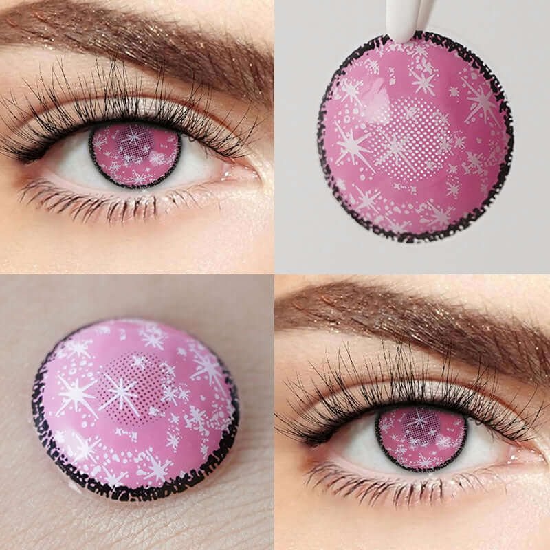 Coral Pink Cosplay Contact Lenses
