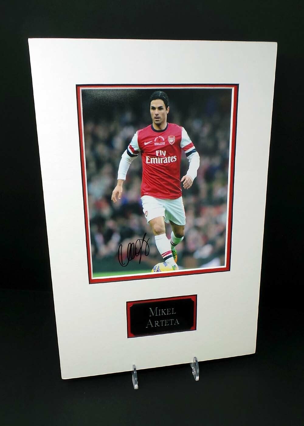 Mikel ARTETA Signed & Mounted 10x8 Arsenal Football Photo Poster painting AFTAL RD COA Gunners