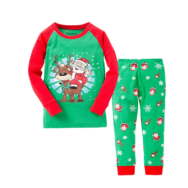 Children's Pure Cotton Long-Sleeved Trousers Loungewear Set Flusfy