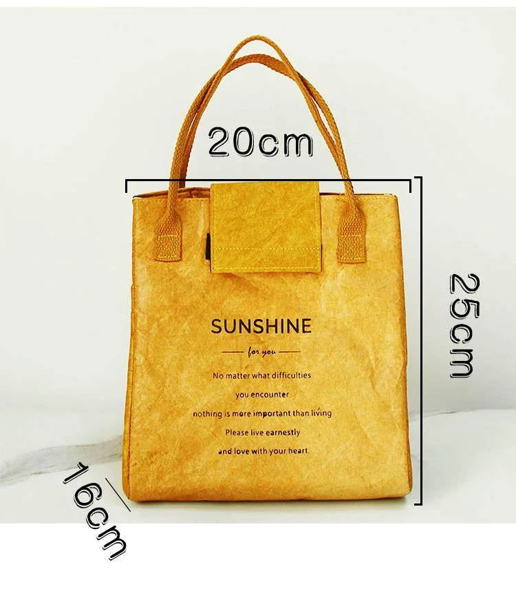 Retro Washed Kraft Paper DuPont Paper Waterproof Small Bag Shopping Bag