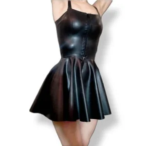 pornhint Pornhint Latex dress, Latex Skater dress, Full Circle Skater Skirt, Cheerleader Skirt, Rubber Skirt, Latex dresses, Latex girl look, Fetish wear