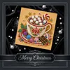 (25x25cm)DIY Pearl Painting Xmas Framed Handmade Pearl Material Art Kit Living Room Decor