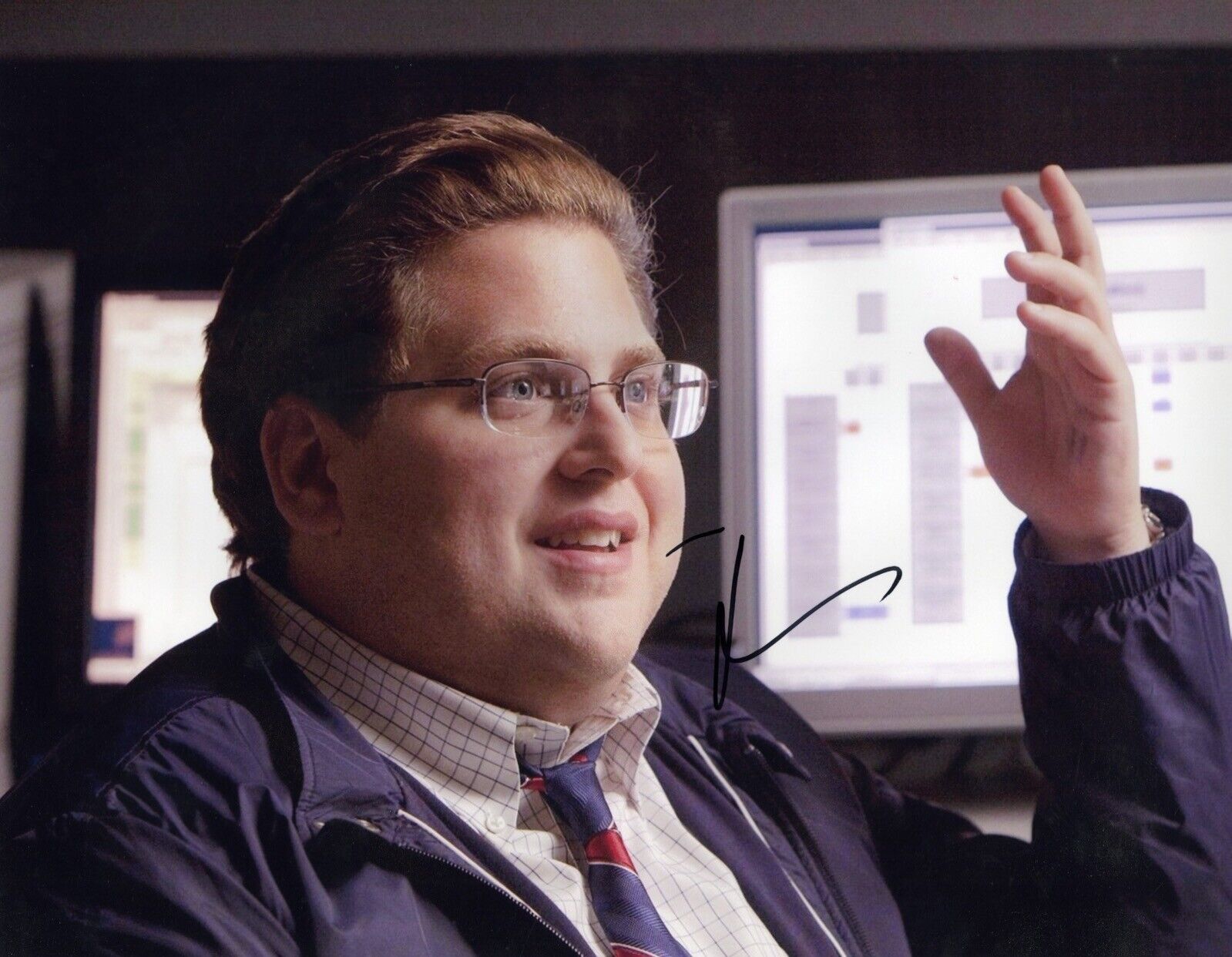 Moneyball 14x11 Photo Poster painting signed by actor Jonah Hill