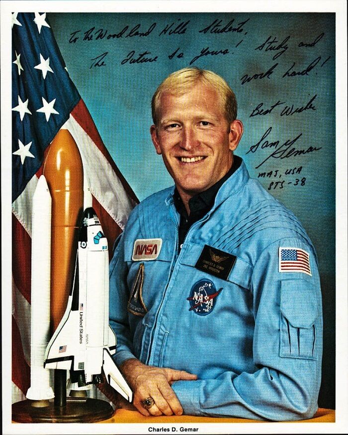 Shuttle Astronaut CHARLES D. GEMAR Signed Photo Poster painting