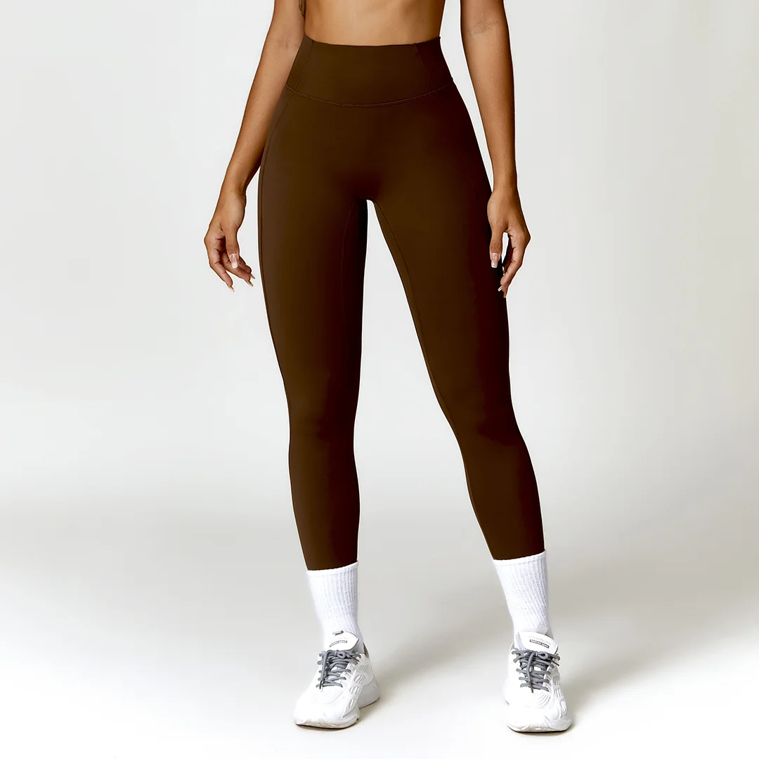 High-waisted hip-lifting athletic leggings