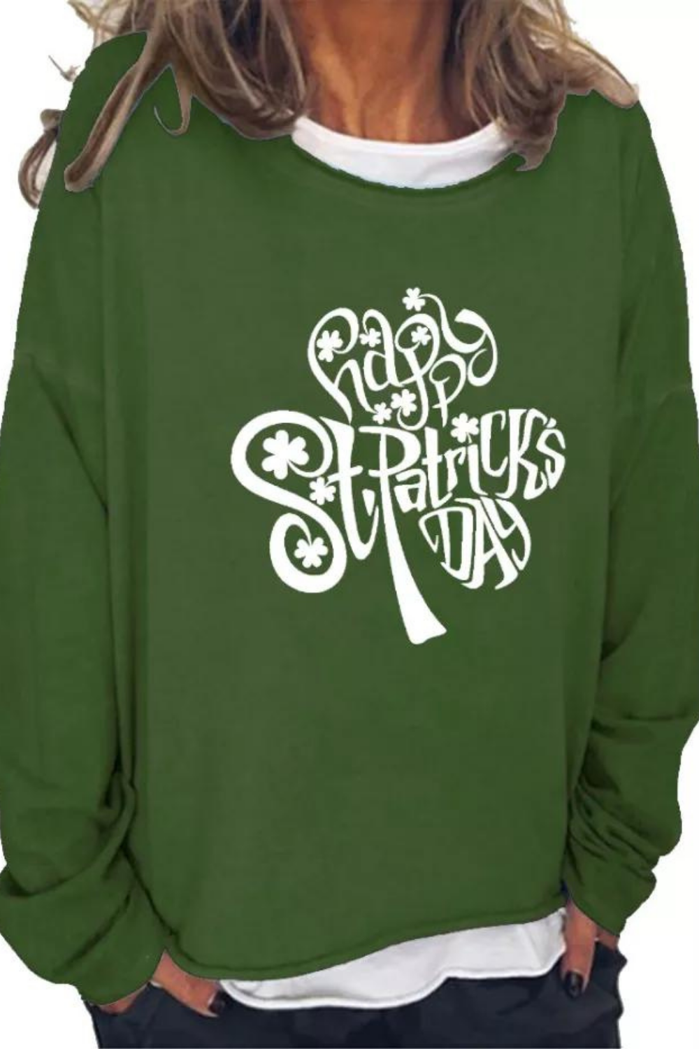 Shamrock Sweatshirt Happy St Patrick's Day Women's Pullover Hoodie