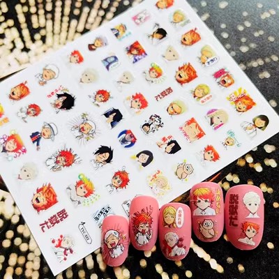 Hairrd New Tian Guan Ci Fu Pretty Otaku Nail Merch Anime Cartoon Kawaii Nail Stickers Anime 3D Nail Art Accessories Decal Unique