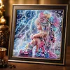 Rainy Beaded Girl Special Shaped 5D DIY Partial Drill Diamonds Dots Gem Art Kits for Adults Beginners Home Decor Diamond Dots Paintings Diamonds Paintings Gem Art 11.81 X11.81inch