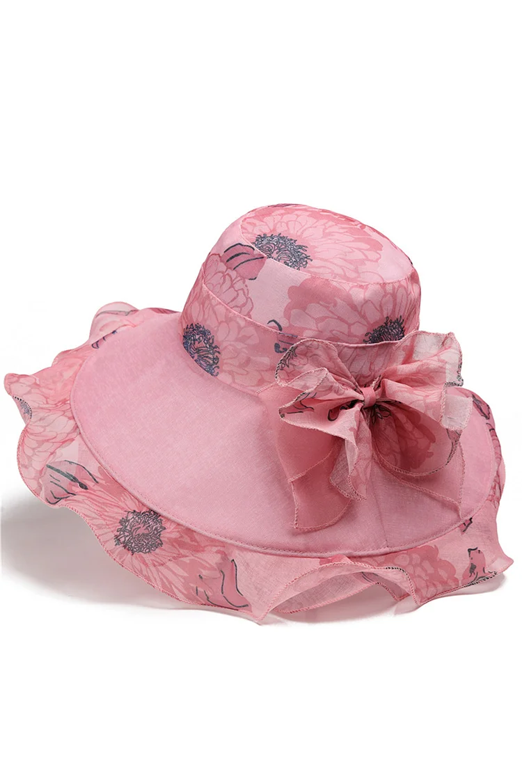 Fashion Bow Tie Flower Beach Sunshade Hats 2024 - Xpluswear