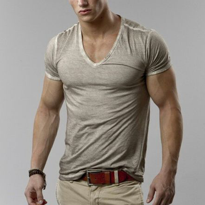 V-Neck Cotton T-Shirt-inspireuse