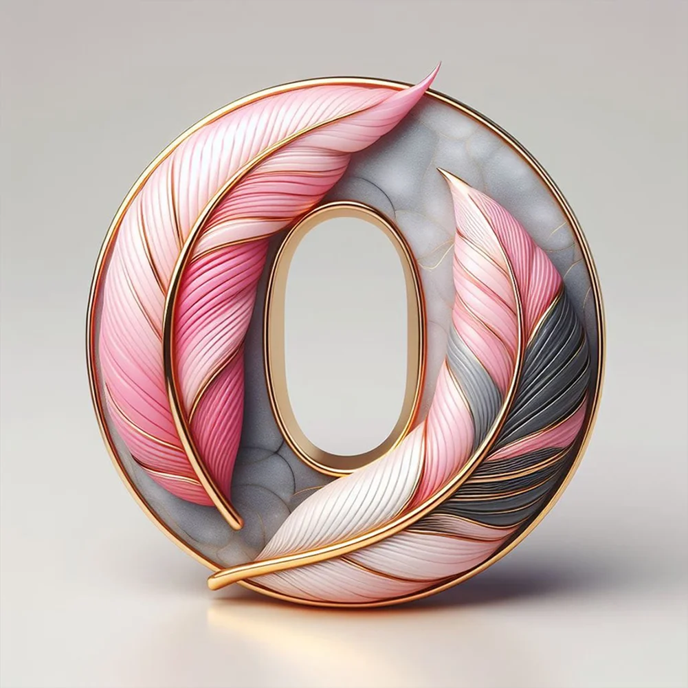 Diamond Painting - Full Round Drill - Feather Alphabet(Canvas|30*30cm)