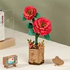 Wooden flower flower building block flower assembly diy flower arrangement children's puzzle gift