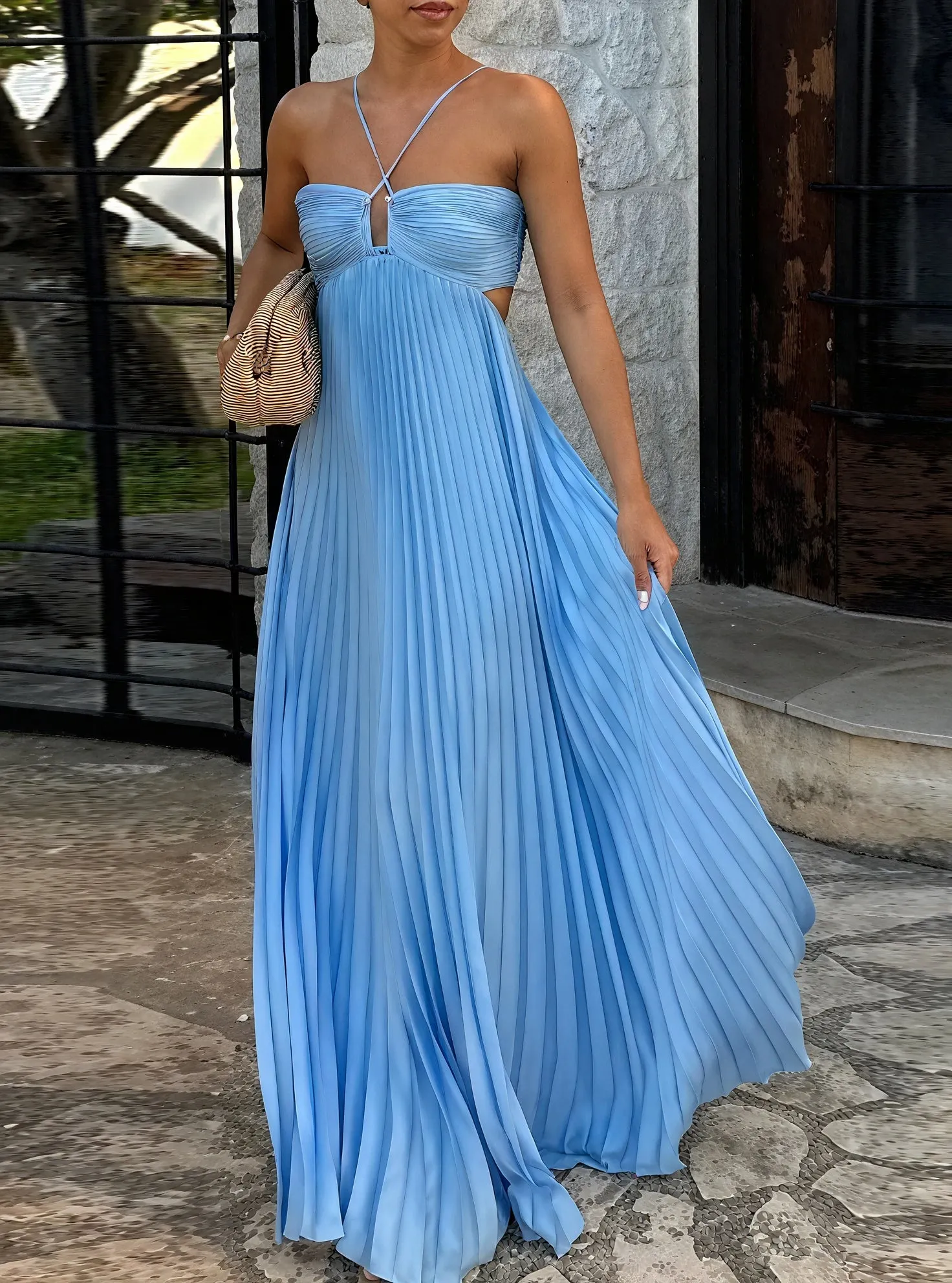 Irene | Elegant Pleated Maxi Dress for Any Occasion - Image 1