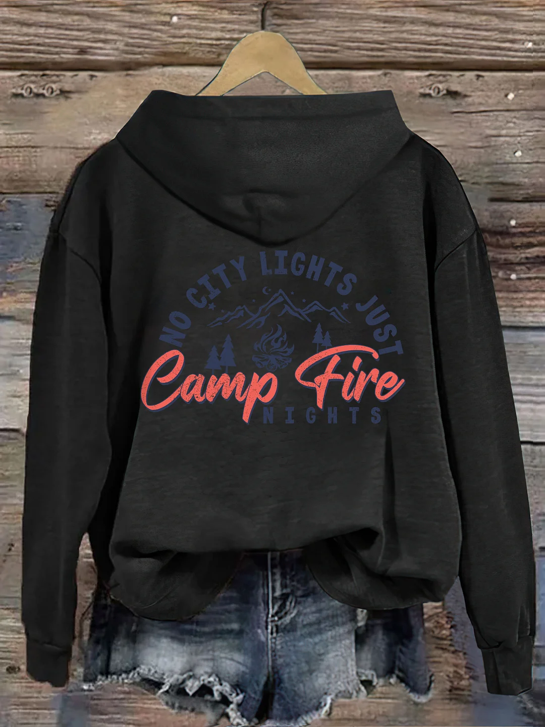 No City Lights Just Campfire Nights Hoodie