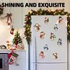 10PCS DIY Pearl Diamond Painting Christmas Fridge Magnets, Sparkling Rhinestone Refrigerator Magnet Craft Kit for Home Decor & Gifts