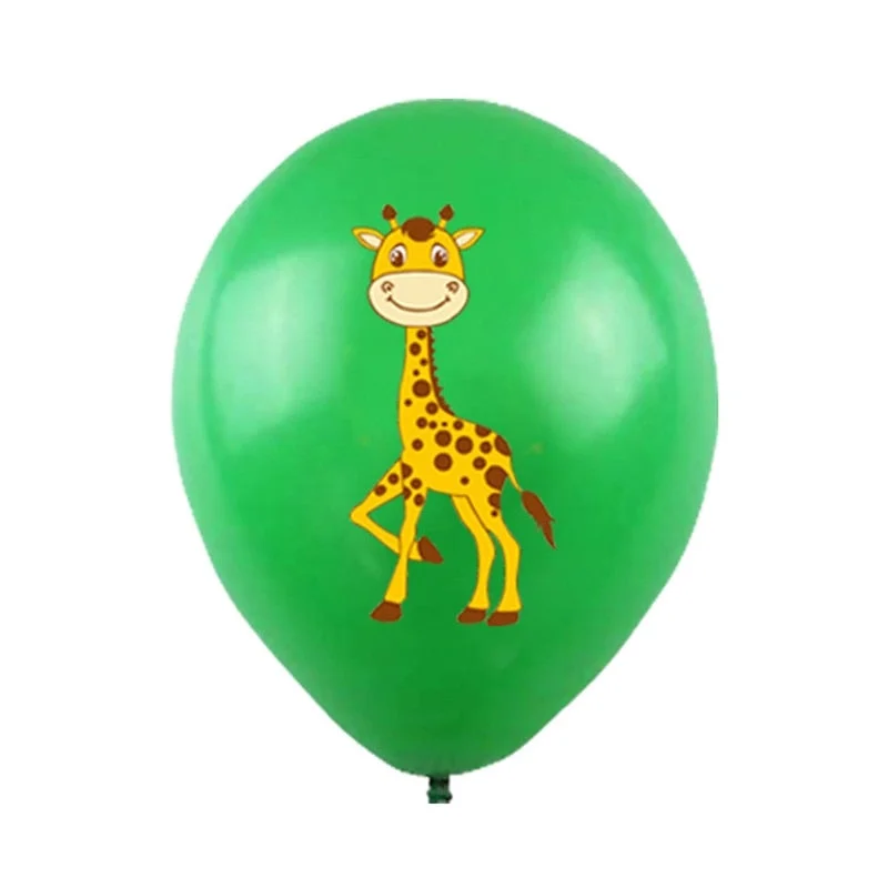 10pcs Jungle Animal Balloons 12inch Latex Balloon Helium Air Globos Kids Safari Birthday Party Decoration Baby Shower Supplies