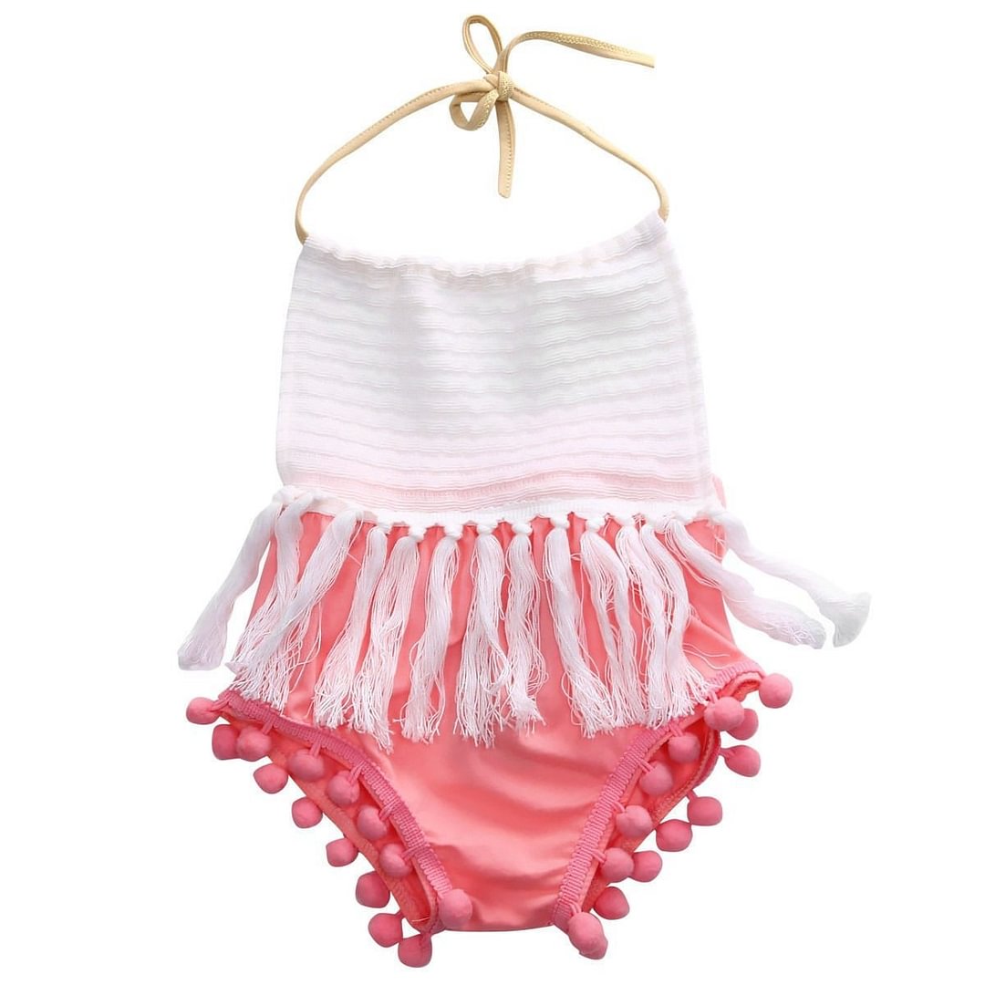Newborn Toddler Infantil Baby Girls Clothes Tassels Fashion Romper Cute Jumpsuit Sleeveless Outfits 0-24M