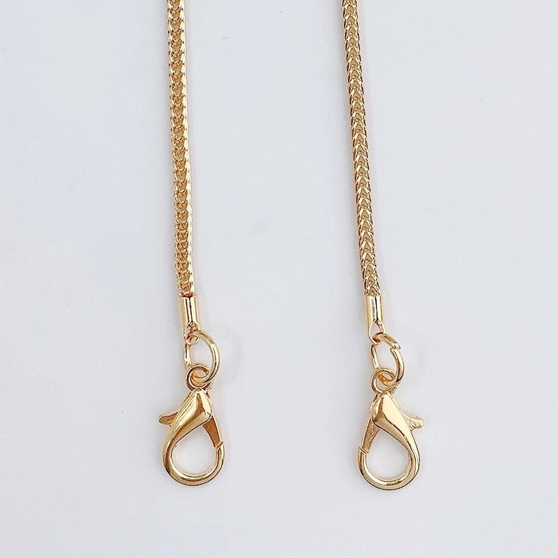 Metal Bags Chain Girls Slung Over One Shoulder Phone Cover Lanyard Lanyard Lobster Buckle 110cm Gold Iron Chain Shoulder Strap