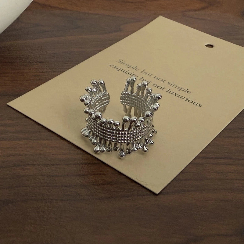 Hip-Hop Commute Geometric Copper Plating Open Rings