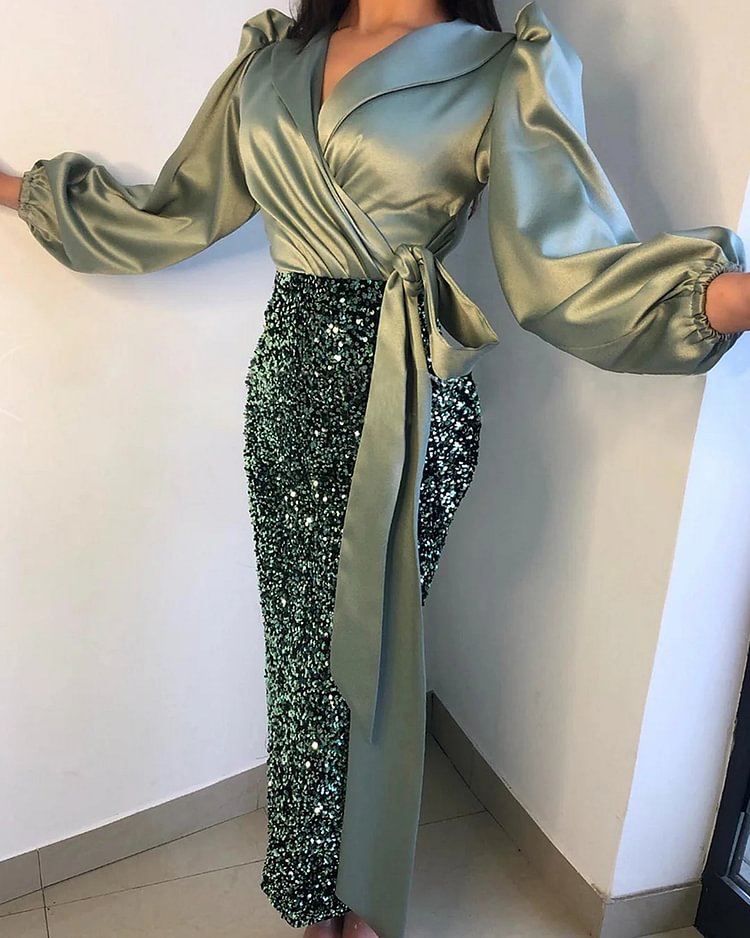 Trendy Satin Holiday Dress