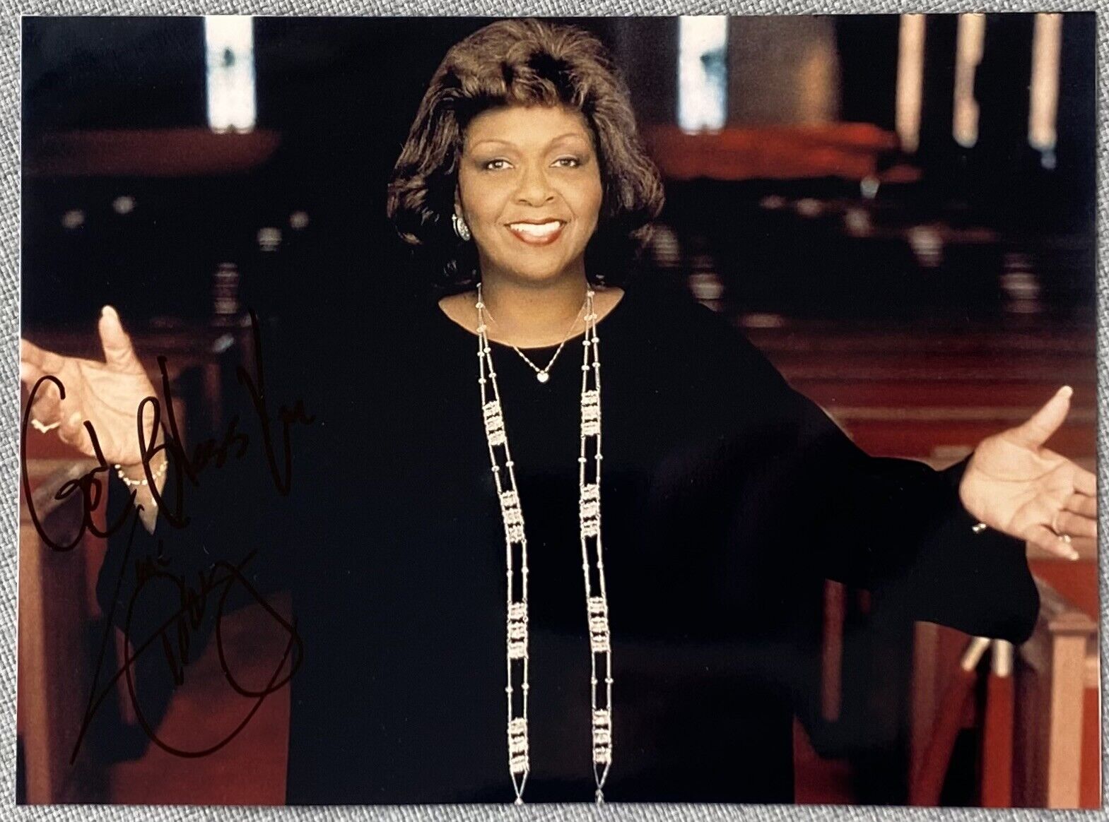 Cissy Houston Signed IP Color Photo Poster painting - Authentic, RARE, Whitney Houston, Gospel