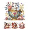 Coupe chaton-partiel spécial diamant peinture-30 * 30cm