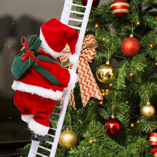 🔥Christmas Hot Sale🔥Santa Electric Climbing Ladder, Climbing Beads Christmas Decorations trabladzer