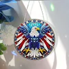 5D Diamond Painting Double Sided Effect  Stained Glass Panel Decorative Home Garden Decoration Hanging Kit(Eagle)