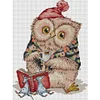 >SALE<Embroidery Eco-cotton Thread 14CT Printed Learning Owl Cross Stitch 22x30cm