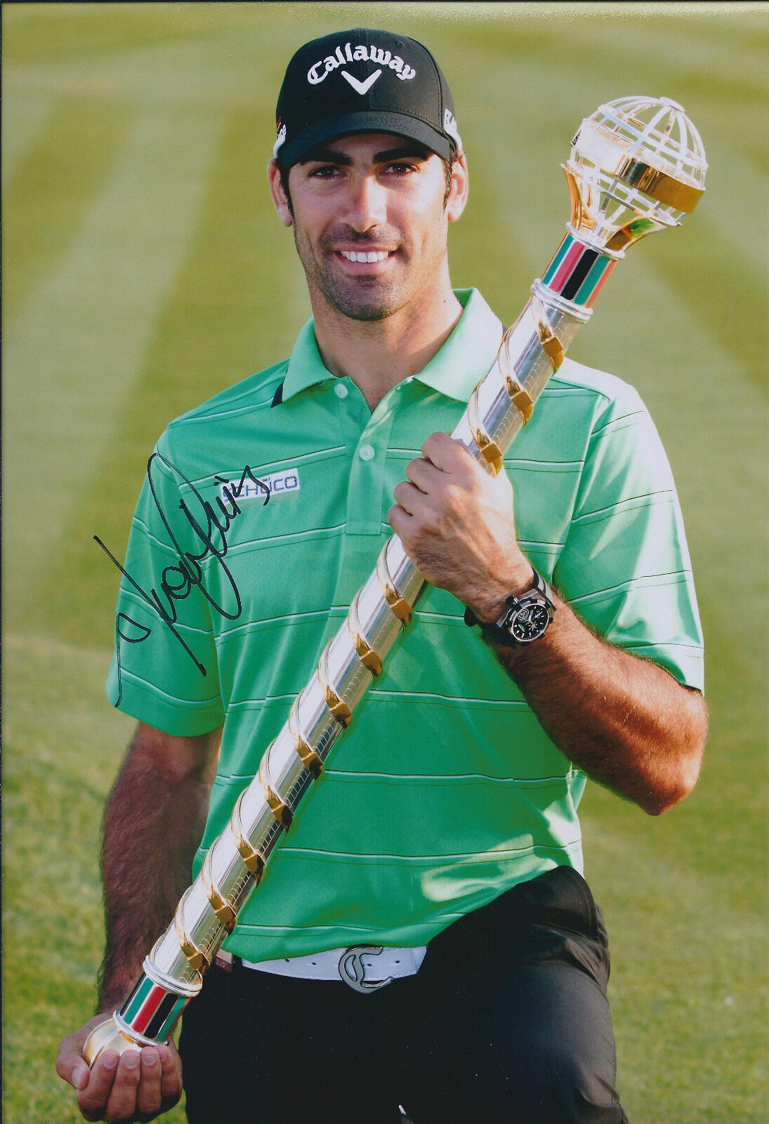 Alvaro QUIROS SIGNED Autograph 12x8 Photo Poster painting AFTAL COA Dubai TROPHY Golf