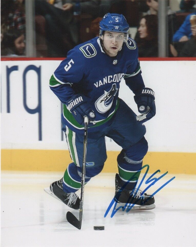 Vancouver Canucks Derrick Pouliot Autographed Signed 8x10 NHL Photo Poster painting COA #2