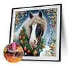 Pferd, speziell geformte 5D-DIY-Teilbohrer-Diamantkunst-Kit f&uuml;r Erwachsene, Anf&auml;nger, Wohnheimdekoration, Diamanten, Gem&auml;lde, Edelsteinkunst 30x30cm.