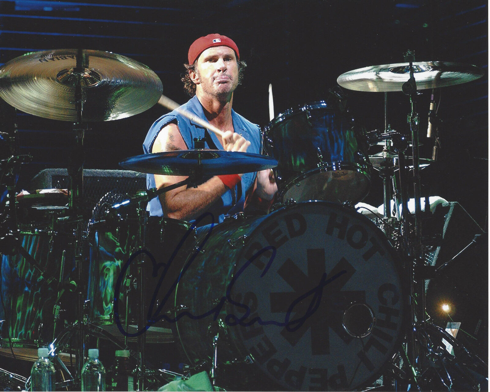 CHAD SMITH - RED HOT CHILI PEPPERS - DRUMMER SIGNED 8X10 Photo Poster painting I w/COA RHCP