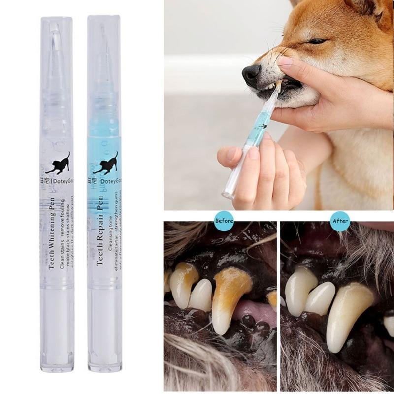 5ml Plastic Pet Dog/Cat Teeth Cleaning Pen Tartar Remover