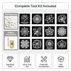 12Pcs DIY Mini Pearl Painting Flower for Home Decor(15x15cm)