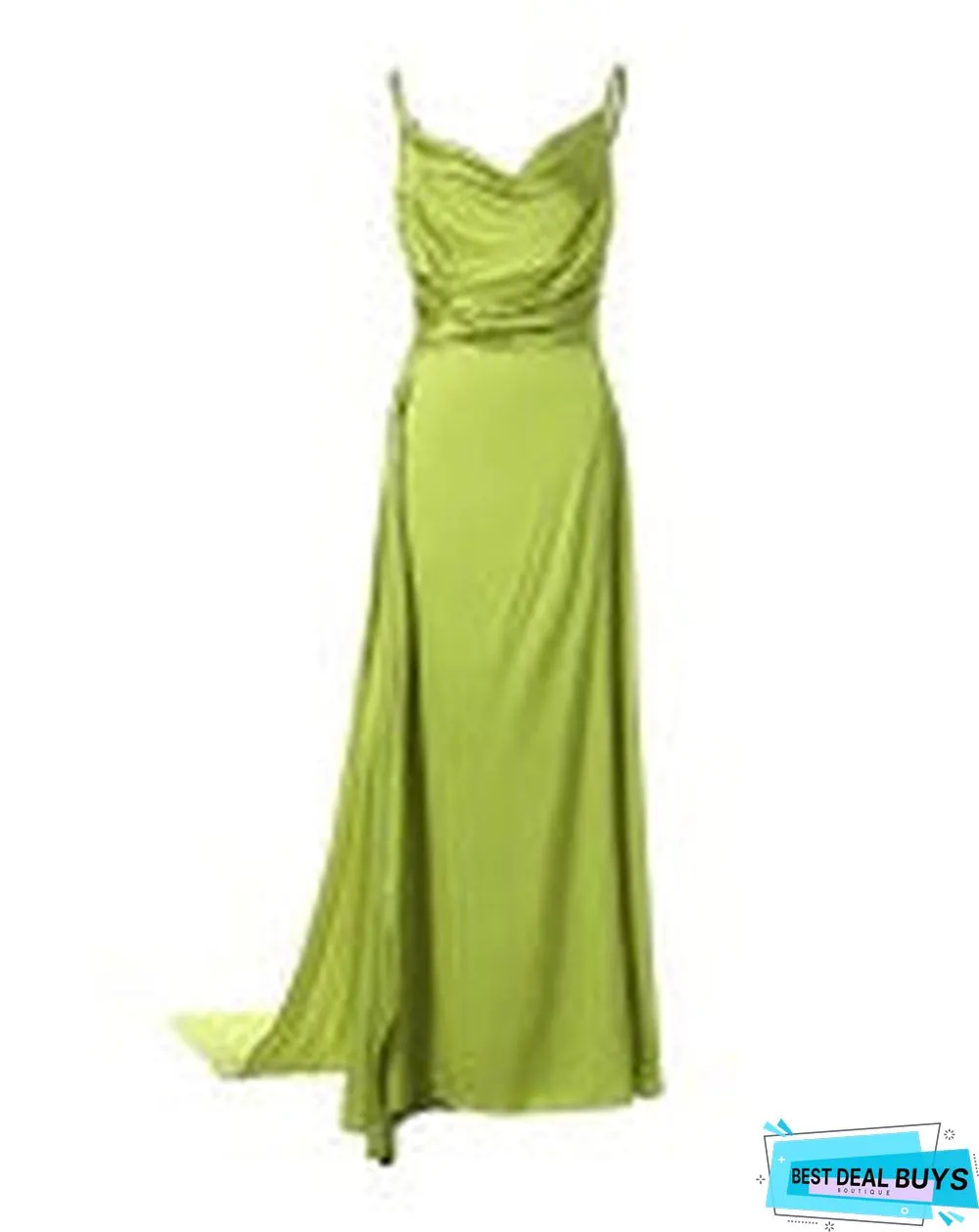 Cowl Neck Split Thigh Cami Maxi Dress