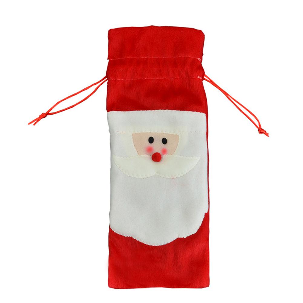 

Christmas Santa Claus Style Wine Bottle Bag Cover Xmas Home Ornament Decor, 501 Original
