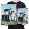 Fille sexy - Panneaux en &eacute;tain m&eacute;tallique(20*30cm/30*40cm)