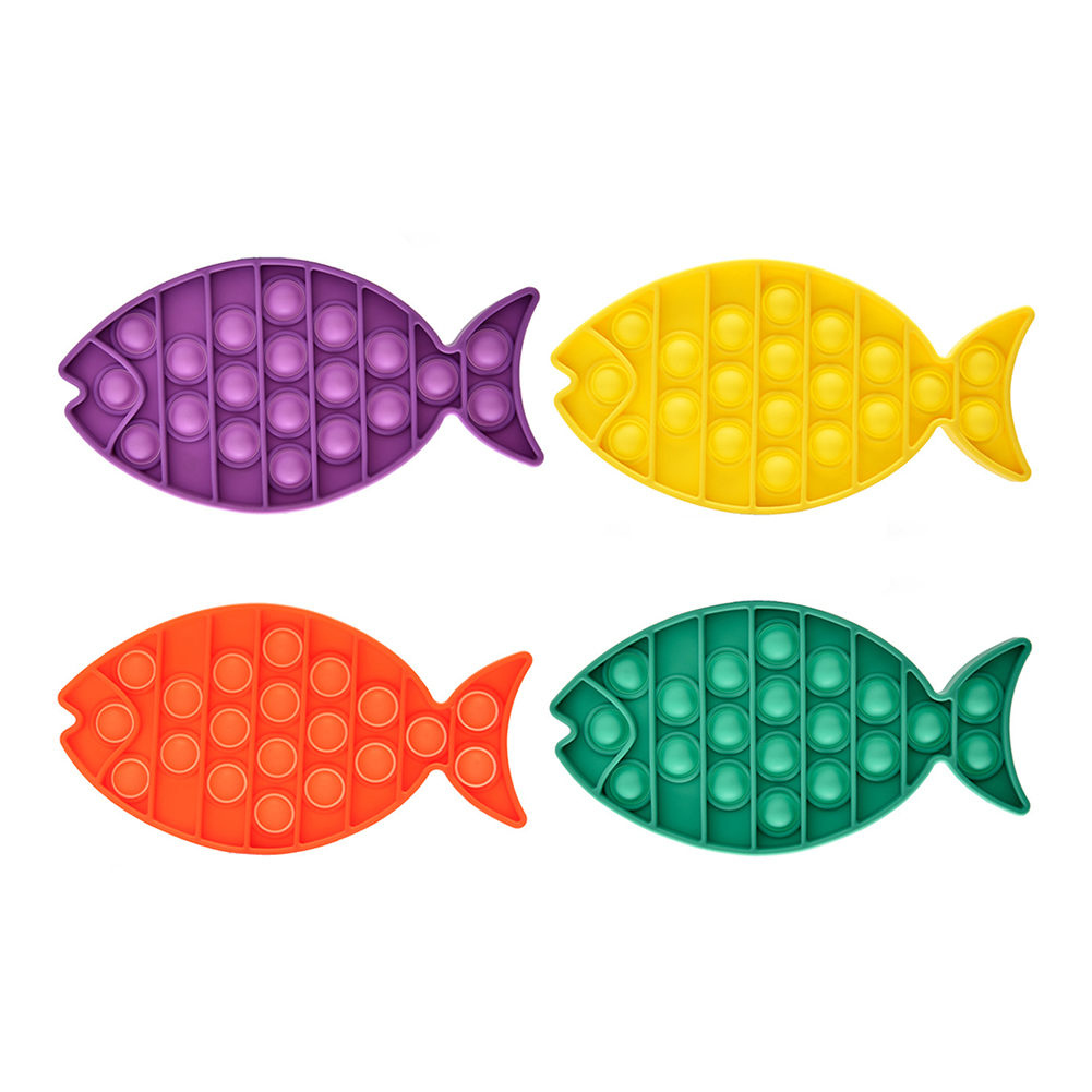 

Fish Push Bubble Squeeze Sensory Toy Focus Training Tabletop Game Puzzle, Orange, 501 Original