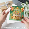 6PCS DIY Diamond Art Greeting Cards Birthday Theme Congratulations Cards & Gifts