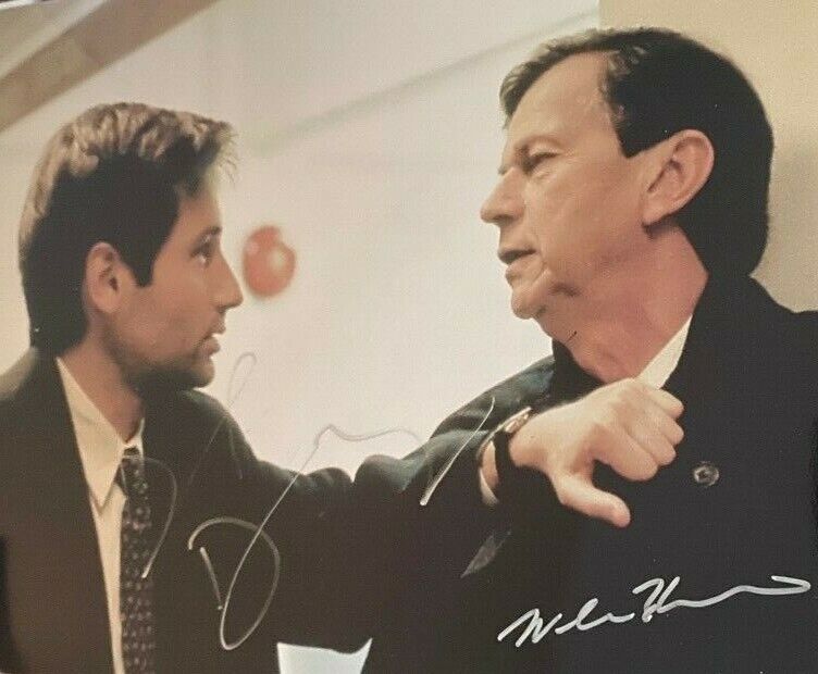 David Duchovny William B Davis signed autographed 8x10 Photo Poster painting X-Files Mulder