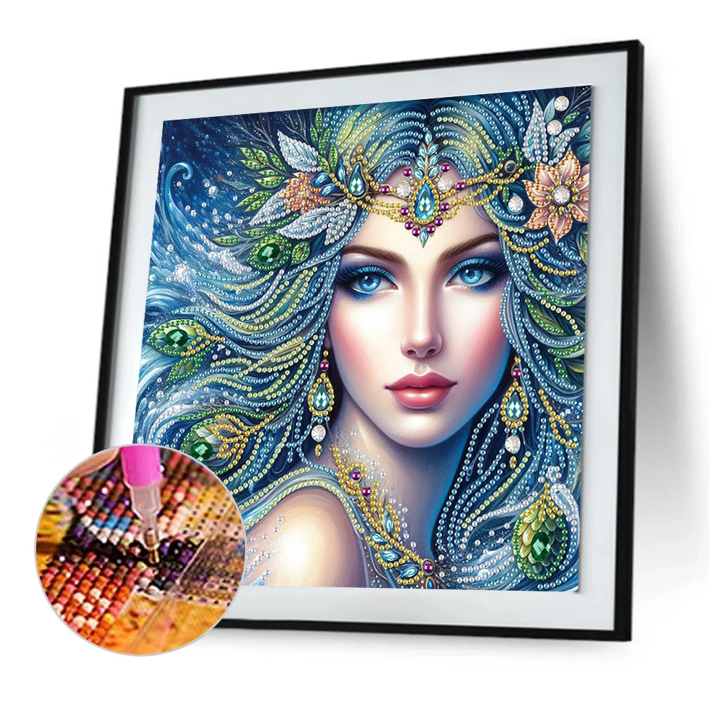 Diamond Painting - Partial Special Shaped Drill - Flower Beauty(Canvas|30*30cm)