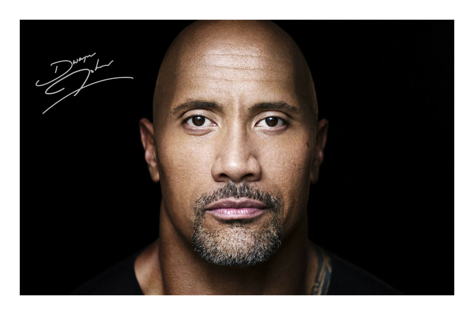 Dwayne Johnson Signed A4 Photo Poster painting Print Autograph The Rock