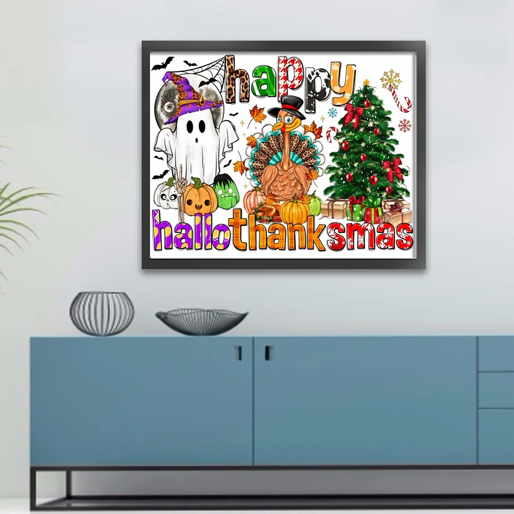 11CT Full Stamped Cross Stitch - Halloween(Canvas|70*55CM)