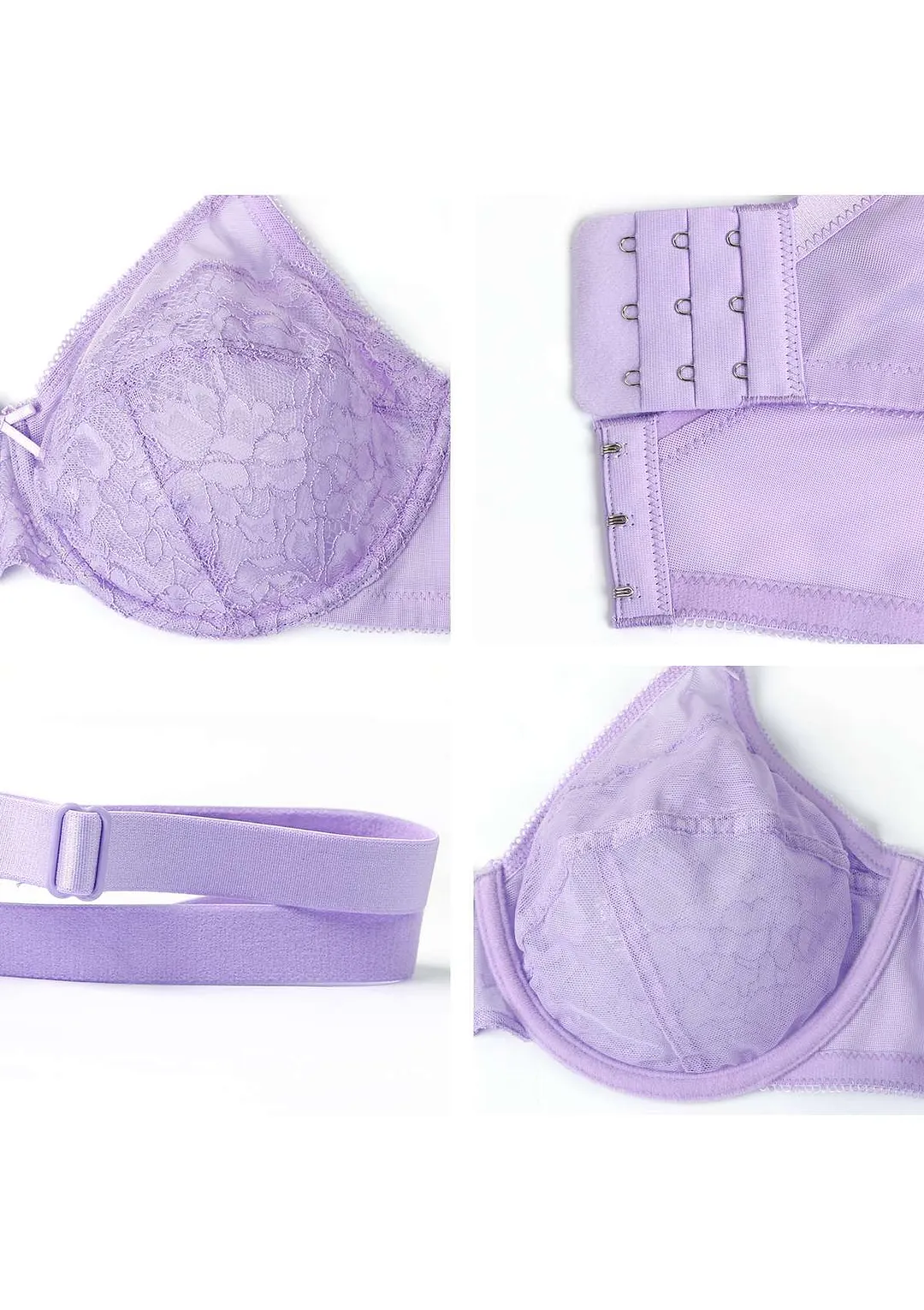 Enchante Unlined Non-padded Lace Underwire Bra